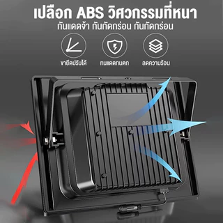 ไฟโซล่าเซลล์ ซื้อ 1 แถม 1 35000W ไฟถนน โซล่าเซลล์ 1000w solar cell กันน้ำ กันฟ้าผ่า แสงสีขาว พร้อมรีโมท สายไฟ 15ม