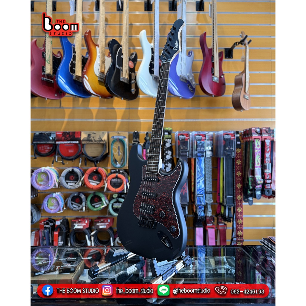 กีต้าร์ไฟฟ้า GUSTA GST01-HSS Black Satin สีดำด้านใหม่ล่าสุด ของแท้ 100% รับประกันศูนย์ *แถมกระเป๋า*