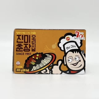 Jinmi Black Bean Paste 300g ซอสจาจังเมียน ซอสชุนจัง เต้าเจี้ยวดำ ซอสถั่วดำเกาหลี 춘장