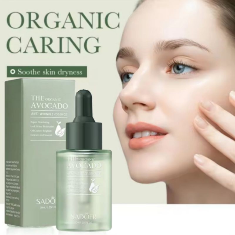 เซรั่ม THE ORGANIC AVOCADO Moisturize Face Liton SADOER  30ml. เอสเซ็นต่อต้านริ้วรอย อะโวคาโด้