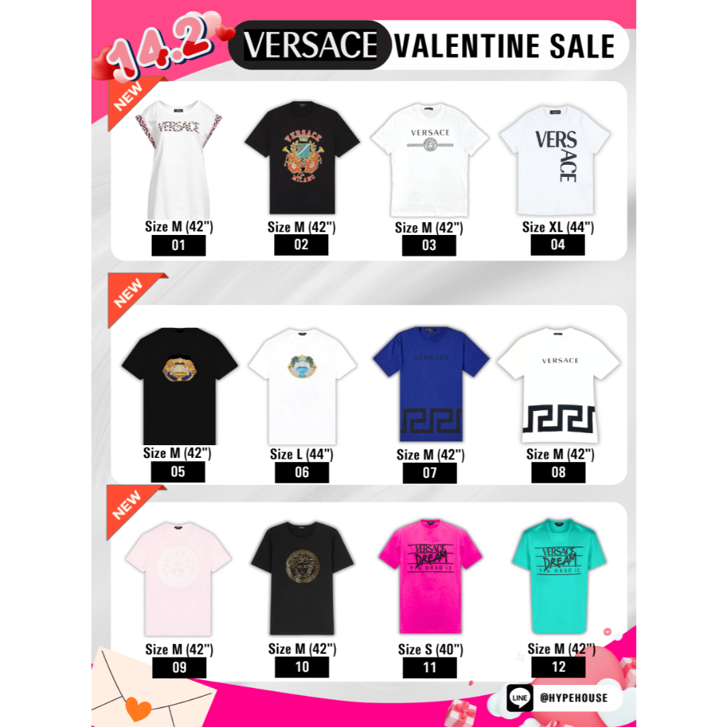 แท้พร้อมส่ง ✅ รวมเสื้อยืด Versace แม่ค้านำเข้าเอง ของแท้ พร้อมป้ายแท้ก
