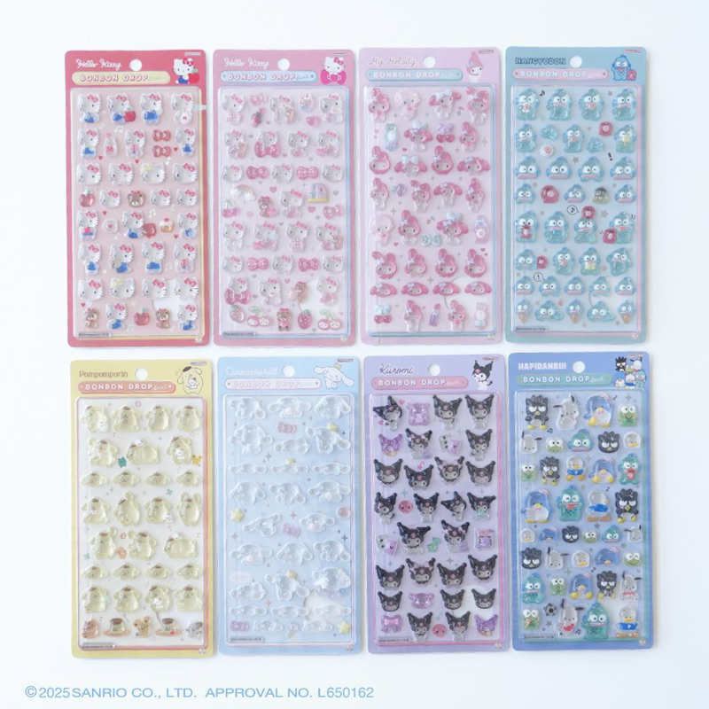 [ พร้อมส่ง 💕] Sticker สติ๊กเกอร์ นูน ซานริโอ้ Bonbon Drop Sanrio 🇯🇵 ญี่ปุ่น Pop Seal คิตตี้ มายเม คุ