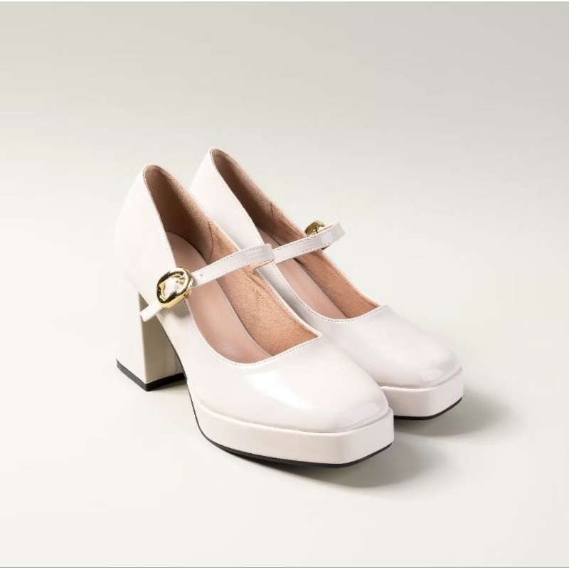 🦄 รองเท้า ทรงmary janeหนังแก้ว สไตล์ฝรั่งเศษ แบรนด์ Mellow Co.