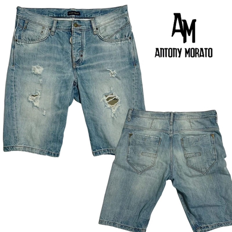 Jeans (shorts) ANTONY MORATOกระดุมเดิมตอก ANTONY MORATO แท็กครบป้ายครบไม่มีตำหนิ