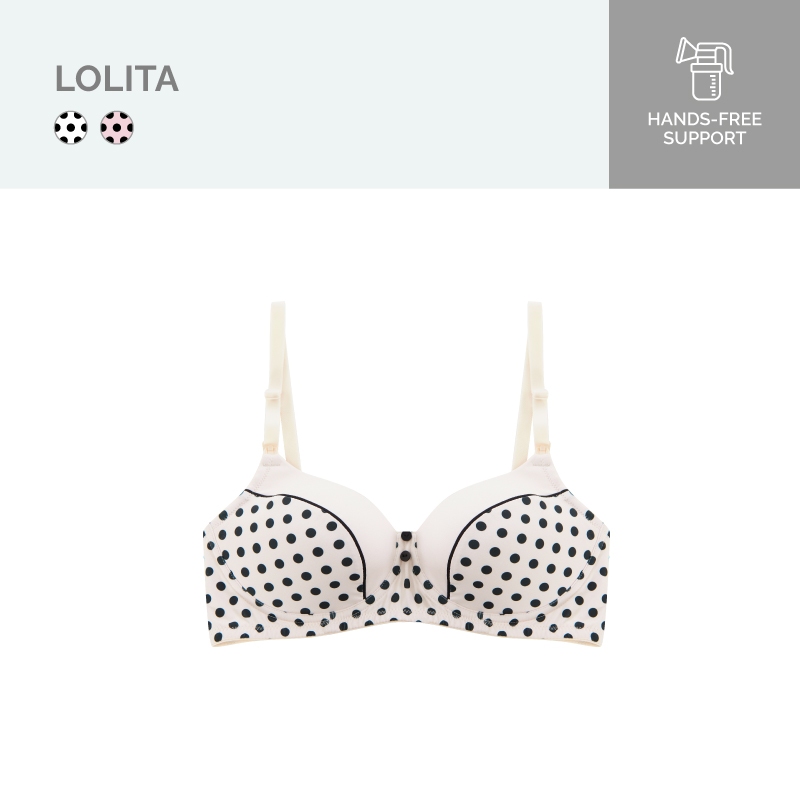 Lolita Bra เสื้อชั้นในปั้มนม Polkadot ลายจุดน่ารัก กระชับทรง