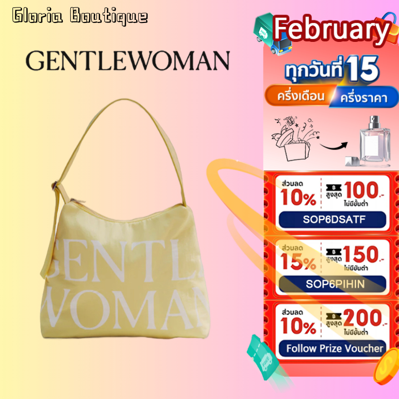 GENTLEWOMAN BUCKLE HOBO:Yellow สีคลาสสิก กระเป๋าโฮโบ สะพายข้าง กระเป๋าถือ Shoulder Bag กระเป๋า gentlewoman แท้