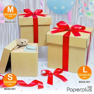 555paperplus กล่องของขวัญ กล่องเซอร์ไพรส์ พร้อมโบว์ กล่องเก็บของ BG24/BG25/BG33