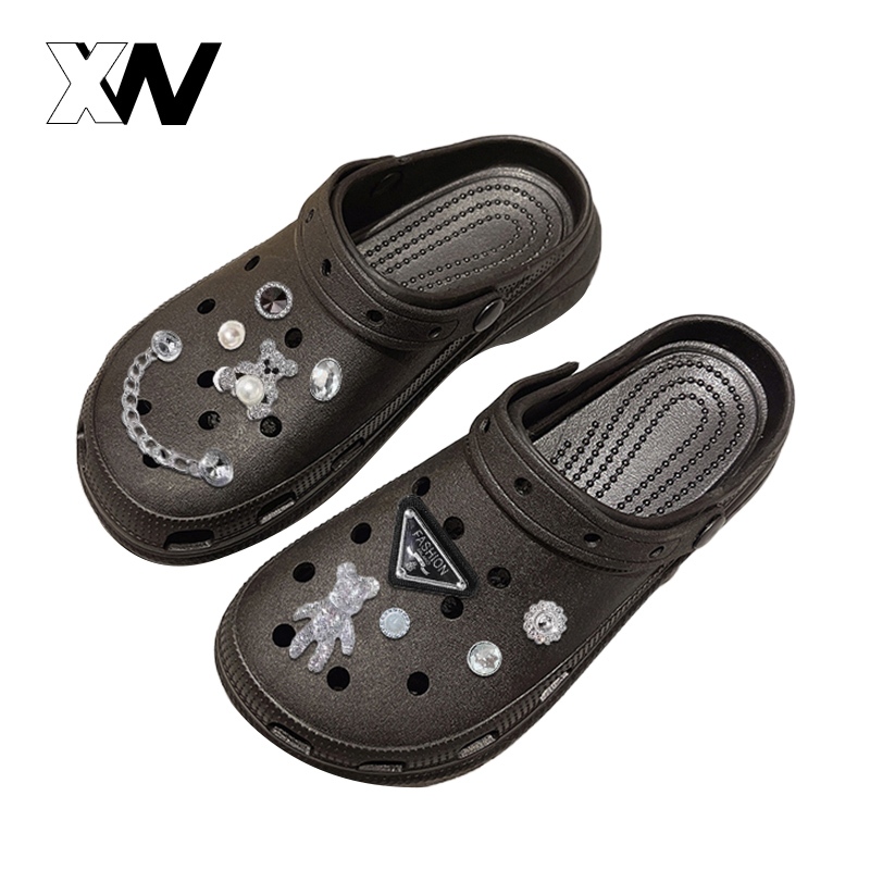 XWbrand  จัดส่งจากไทย พร้อมส่ง รองเท้าแตะสุดฮิตทรงหัวโตพื้นสูง1.5นิ้ว วัสดุยางนิีมใส่สบายเท้ามากมีปุ