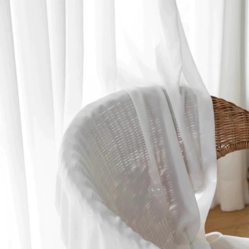 แนะนำ ผ้าม่าน ผ้าม่านโปร่ง ผ้าม่านสีขาว ผ้าคุณภาพสูงสีขาว ผ้าม่านบางเบา เหมาะสำหรับห้องนั่งเล่น ระเบียง ห้องนอน ราคาพิเศษ มีเก็บเงินปลายทาง