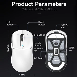 ของแท้ AttackShark X3/X3Pro PAW3395 เมาส์ไร้สาย เมาส์บลูทูธ 2.4G 3 โหมด wireless mouse