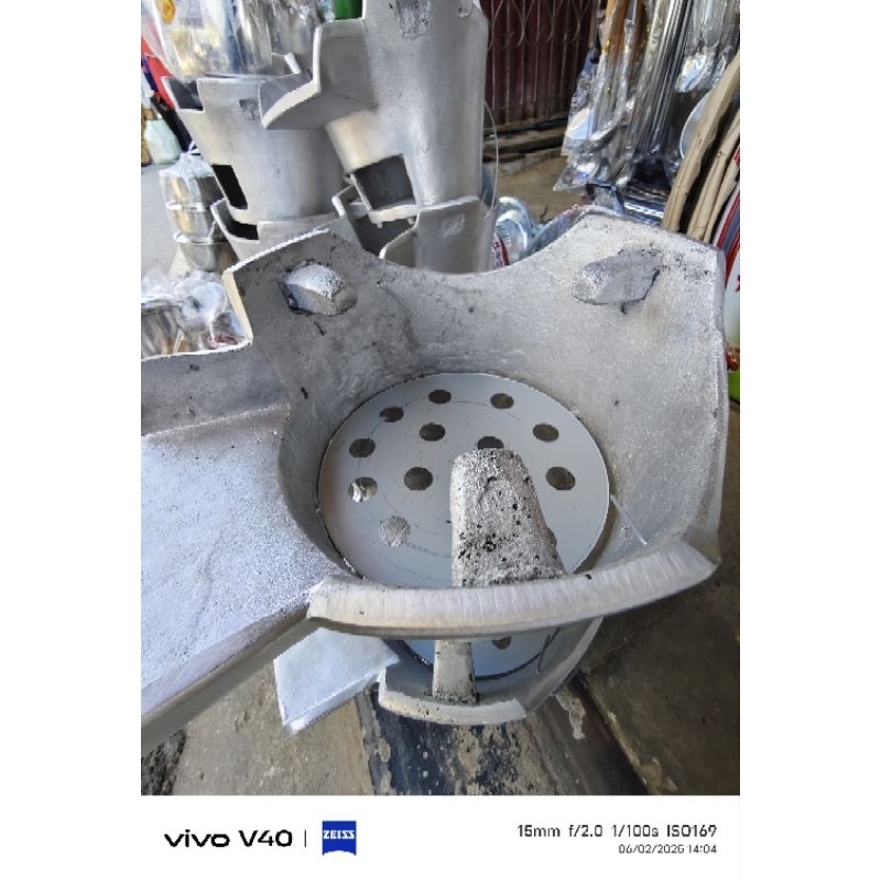 เตาถ่าน เตาอังโล่ เตาอลูมิเนียมหล่อ100% รุ่นมีปากใส่ฟืน - รูปที่ 6