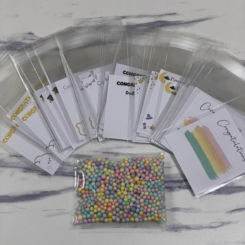 การ์ดปัจฉิม Set สุดคุ้ม กระดาษรอง + ซองใส 30,50,100 ชิ้น 🫧แถมฟรีเม็ดโฟม