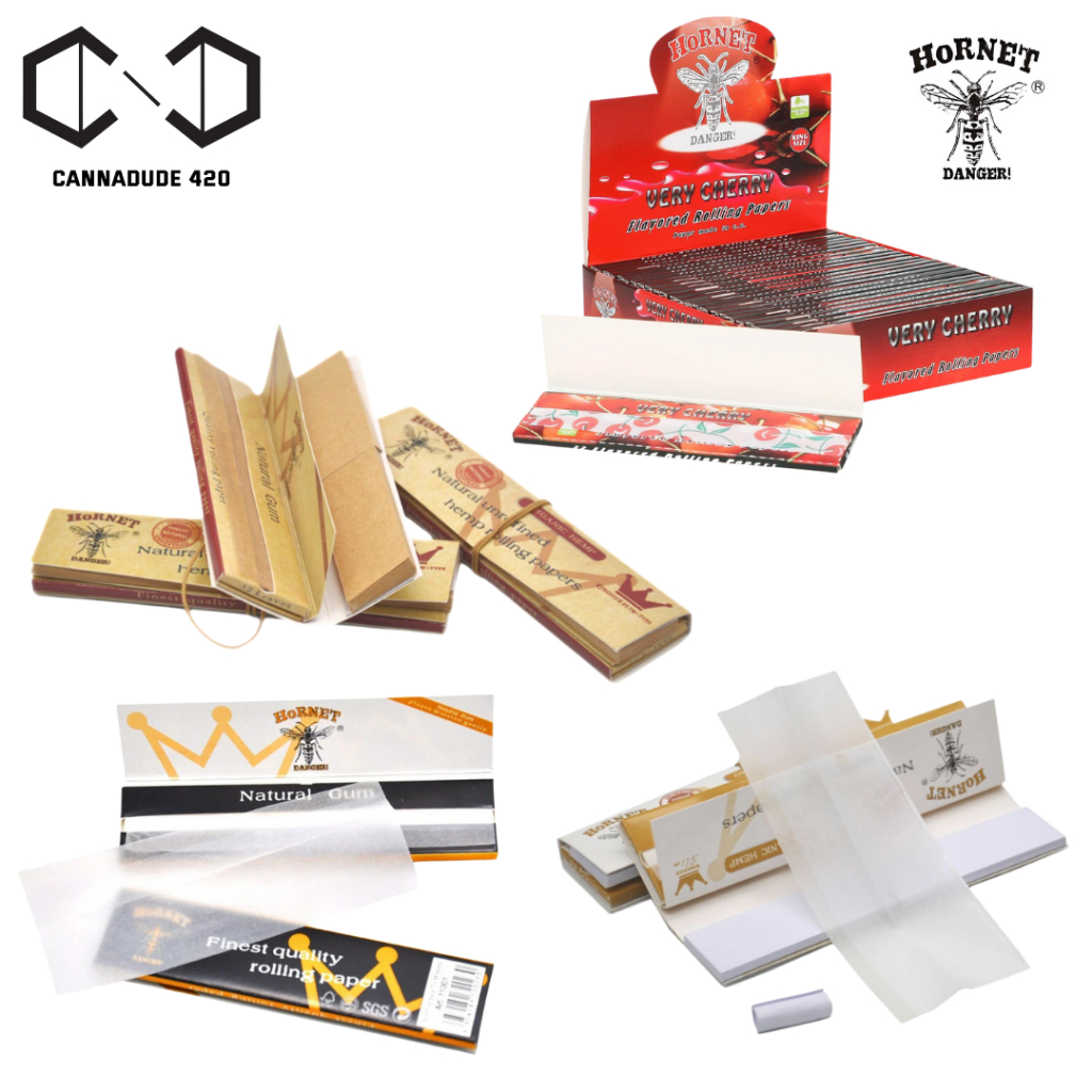 กระดาษ Hornet มีรสชาต All Flavor 110mm / กระดาษ Hornet Rolling Papers With Tips 110 mm.