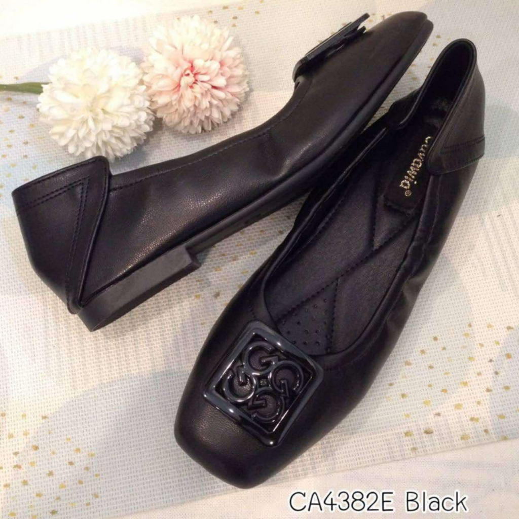 รองเท้าคัชชูแฟชั่น รองเท้าทำงาน Cavawia รุ่นCA4382E สีดำ