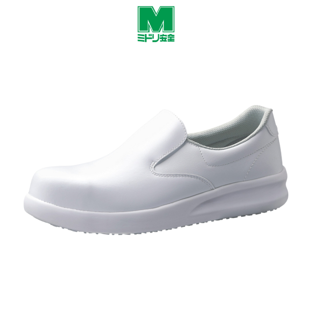 NEW !! Midori Anzen รองเท้าเชฟ กันลื่น รุ่น NHF-600 สีขาว / Midori Anzen Anti-slippery Safety Shoe NHF-600 White