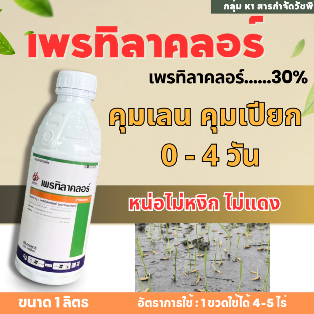 เพรทิลาคลอร์ 66 ขนาด 1 ลิตร คุมเลน ข้าวไม่แดง หน่อไม่หงิก ไม่งัน คุมเปียก สารเดียวกับ โซฟิต