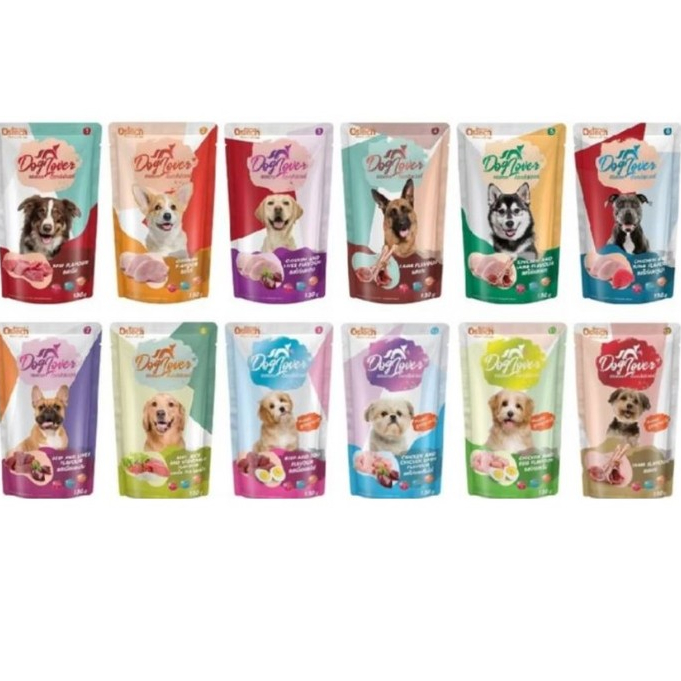 Ostech Dog Lover [12 ซอง] ออสเทค ด็อก เลิฟเวอร์ อาหารเปียกสุนัข อร่อย ทานง่าย ขนาด 130 กรัม*โปรดอ่านรายละเอียด