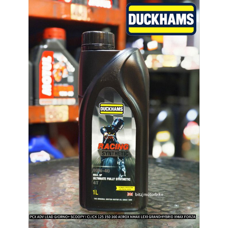 น้ำมันเครื่อง Duckhams Racing SYNTHETIC Ester 5W40,10W40,10W50 ขนาด 1 ลิตร
