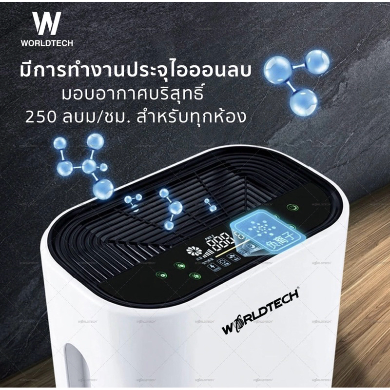 เครื่องฟอกอากาศ wordtechรุ่นH50 มีของพร้อมส่งเลย
