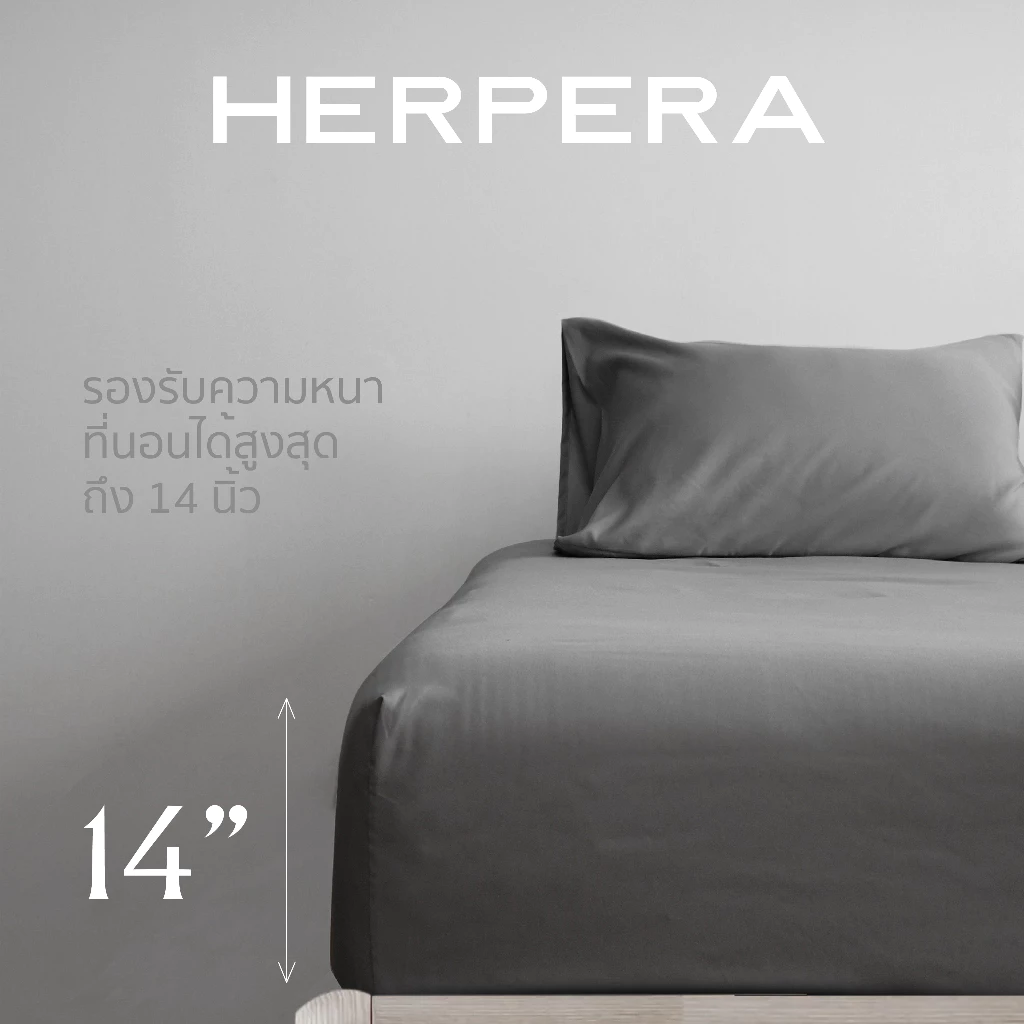 ชุดเครื่องนอน HERPERA พร้อมผ้านวมทูโทน สีเทาดำ-เทาเข้ม ขนาด 3.5/5/6 ฟุต thumbnail 7