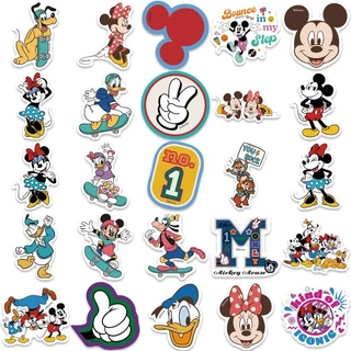 💥พร้อมส่ง💥Disney Mickey mouse pooh donald duck มิกกี้ 50แผ่น พีวีซี กันน้ำ สติ๊กเกอร์