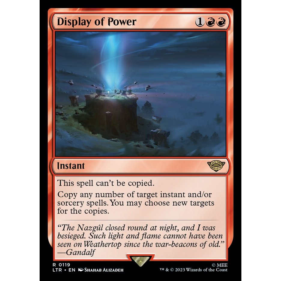 Display of Power LTR The Lord of the Rings: Tales of Middle-earth การ์ด Magic the Gathering [MTG] ขอ
