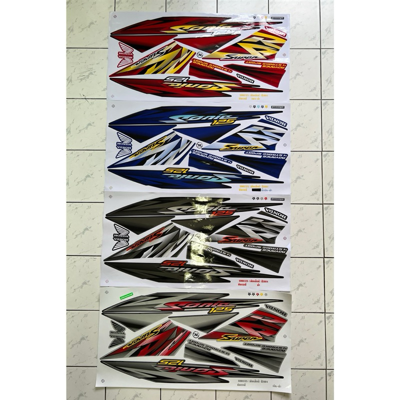 สติ๊กเกอร์ Sonic 125 ปี2004 (ล้อแม็ก) สติ๊กเกอร์ โซนิค 125 ปี2004