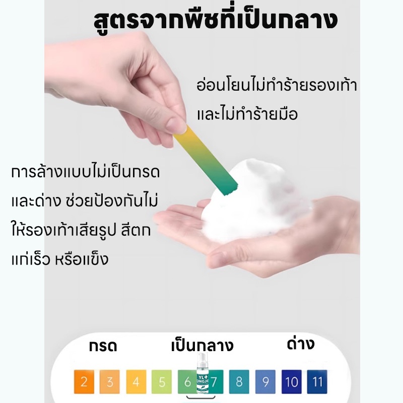 👟ไม่ต้องล้าง ไม่มีคราบตกค้าง👟SKy น้ำยาทำความสะอาดรองเท้า น้ำยาขัดรองเท้า ซักรองเท้า โฟมซักแห้งรองเท้า น้ำยาซักรองเท้า