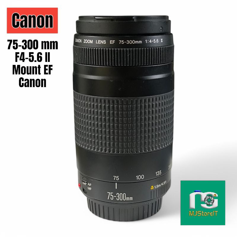 Canon EF 75-300mm F4.5-5.6 II + Hood Mount EF Canon