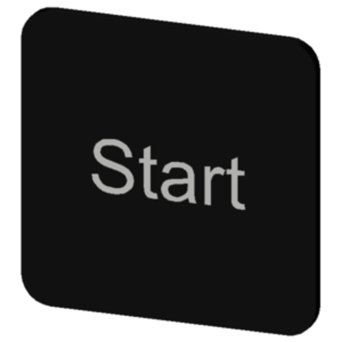 3SU1900-0AF16-0DT0 Labeling plate for gluing on enclosure, label size 22x22 mm, black label, white f