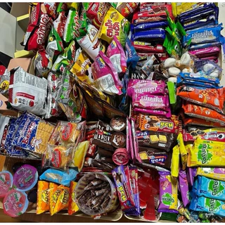 เซตขนม สุ่มขนม ชิ้นใหญ่(5บาท)20ชิ้น+(ชิ้นเล็ก1-3บาท)40ชิ้น รวมกันทั้งหมด60ชิ้น