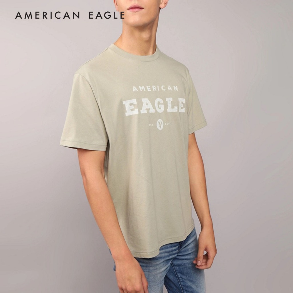 American Eagle Logo Graphic T-Shirt เสื้อยืด ผู้ชาย กราฟฟิค (EMTS 017-3774-347)