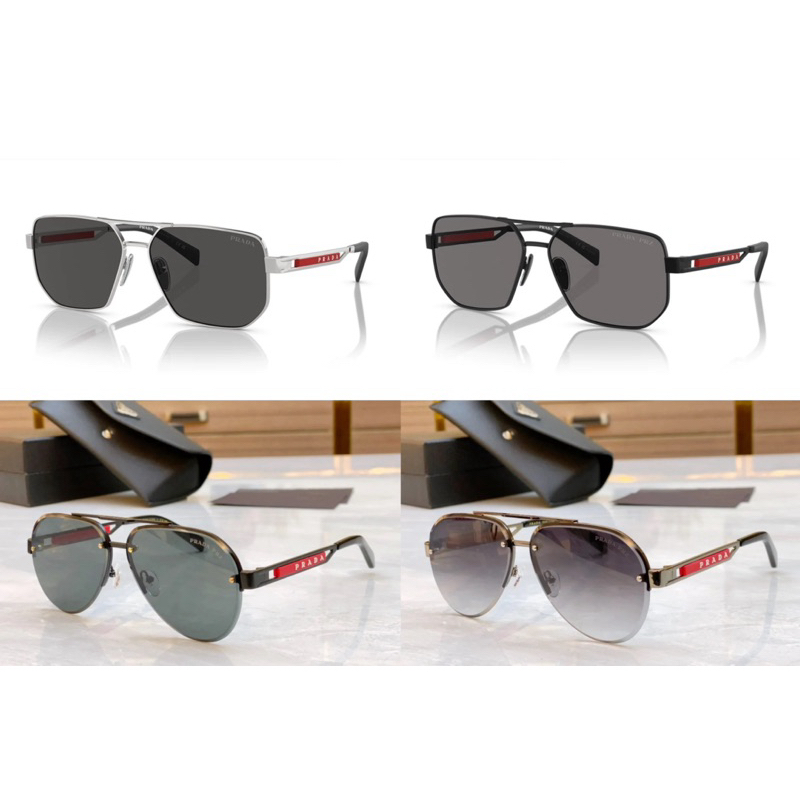 🌈  แว่นตากันแดด PRADA LINEA ROSSA ของแท้แว่นกันแดดสำหรับเดินทางกลางแจ้ง 0PS 51ZS 165VS
