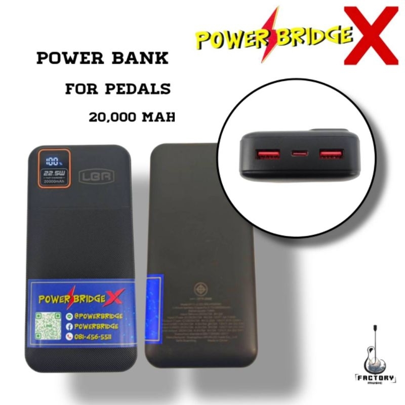 POWERBRIDGE X | พาวเวอร์แบงค์ แหล่งจ่ายไฟฟ้าใช้แทน Adapter | สำหรับเครื่องดนตรี อุปกรณ์ดนตรี เอฟเฟค ✨มีเก็บปลายทาง
