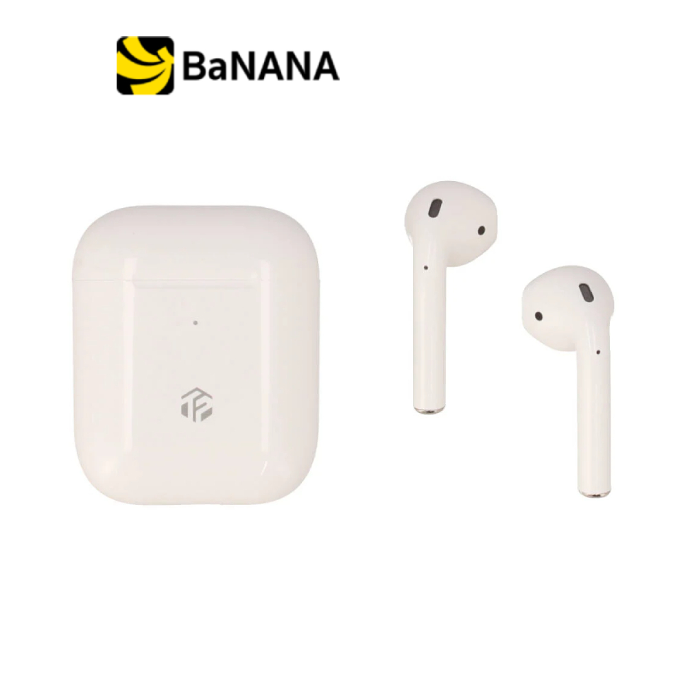 หูฟังบลูทูธไร้สาย TECHPRO Airbuds 2 with Wireless charging case White by Banana IT