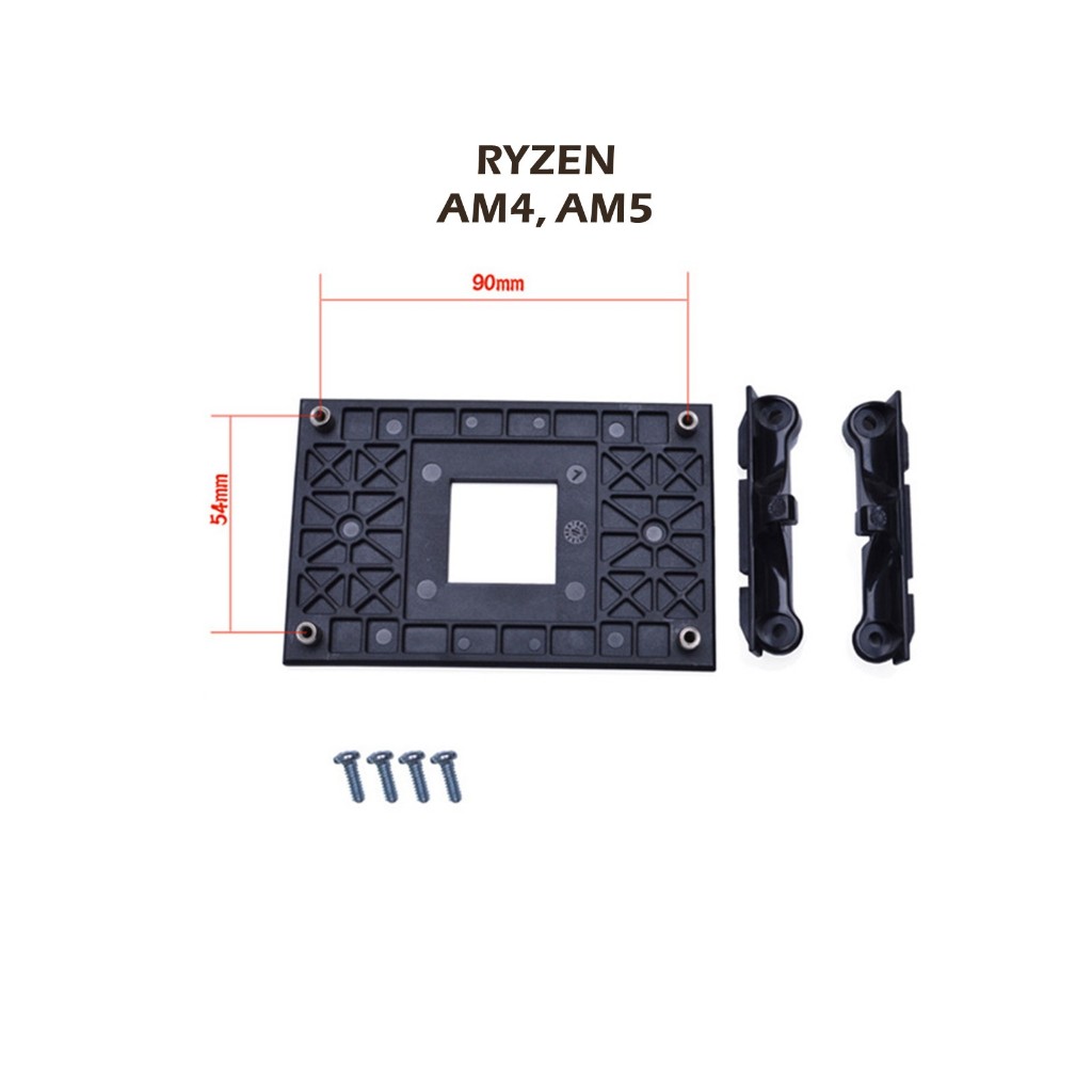 ชุดขายึด ฮีทซิงค์ CPU AMD Ryzen AM4 AM5 AM3, AM3+, AM2, FM1, FM2, 940 Heatsink Mounting Bracket Kit