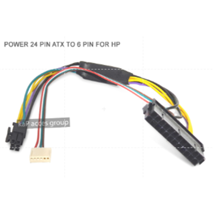 Power สายแปลง 6พิน ไป 24พิน hp Fbth สายเคเบิ้ลพาวเวอร์ซัพพลาย 24Pin To 6Pin สําหรับ Hp Z230 Z220 Sff