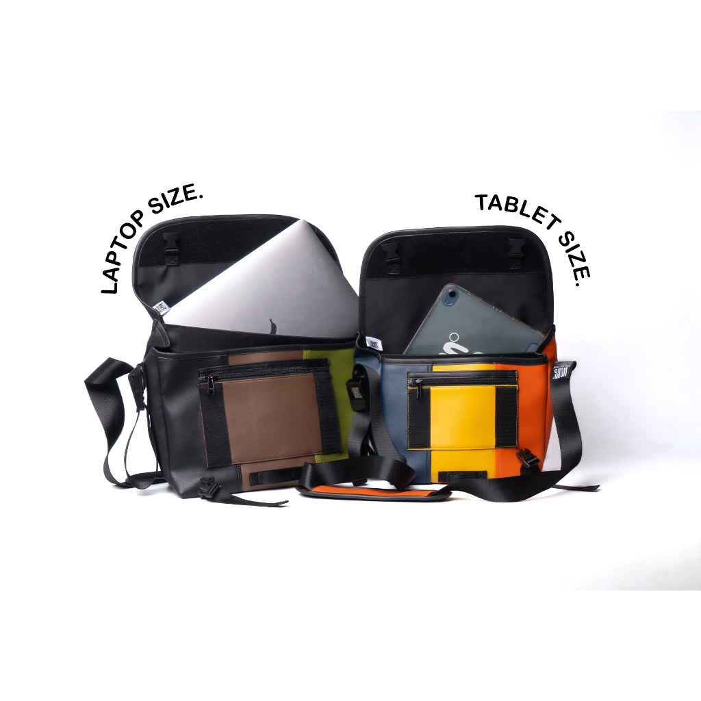 (จัดส่งฟรี) กระเป๋าสะพายข้าง แบรนด์ HOBS (100% Genunie) NOMAD Messenger Bag พกพา Tablet, Laptop