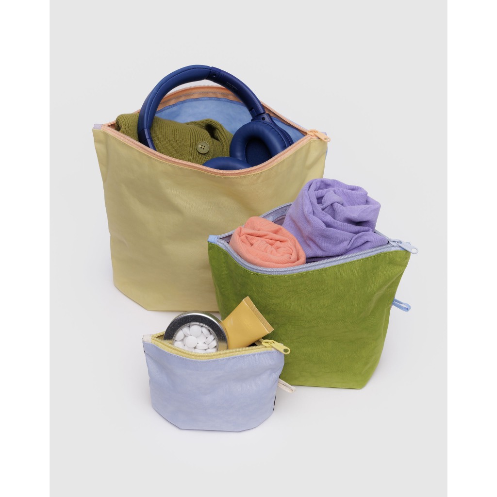 (พร้อมส่ง) BAGGU Go Pouch Set กระเป๋าใส่ของเอนกประสงค์ เหมาะสำหรับใส่ของเดินทาง เซ็ทละ 3 ชิ้น กระเป๋าจัดระเบียบ