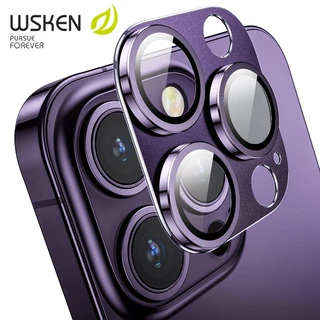 WSKEN กระจกกันเลนส์ เลนส์กล้อง สำหรับ iPhone 15Pro/15ProMax/14Pro/14ProMax/13Pro/13ProMax กระจกนิรภัย 9H ที่มีความโปร่งใ