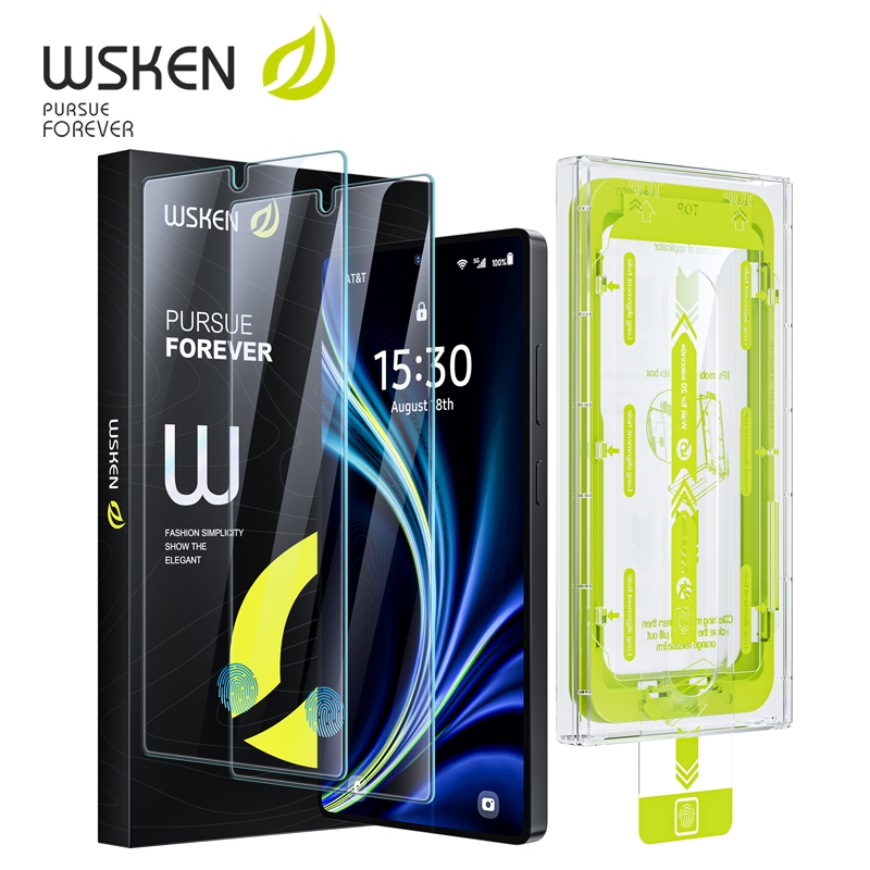[ลดล็อกด้วยลายนิ้วมือ] WSKEN For Samsung S26Ultra ฟิล์มเต็มจอ หน้าจอ S25Ultra/S24Ultra กันรอย ฟิล์มกระจก ความเป็นส่วนตัว