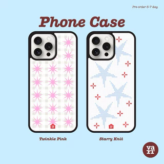Phone Case Twinkle Pink Starry Knit เคสไอโฟน (ไม่มีแม่เหล็ก)