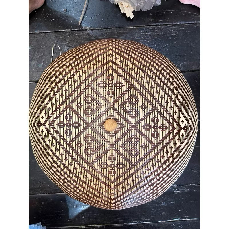 ฝาชี กันแมลง สานลายไทย ครอบอาหาร งานสานแบบละเอียด ขนาดใหญ่ - รูปที่ 3