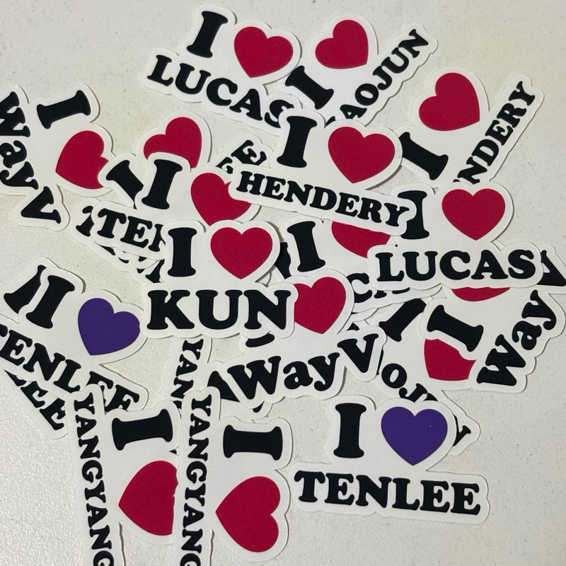 [Tomato8] STICKER i love ขนาดเล็ก 4cm