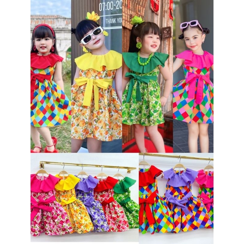 ชุดทองกวาวเด็ก ชุดลายดอก ชุดลูกทุ่งเด็ก✅พร้อมส่ง(EB)