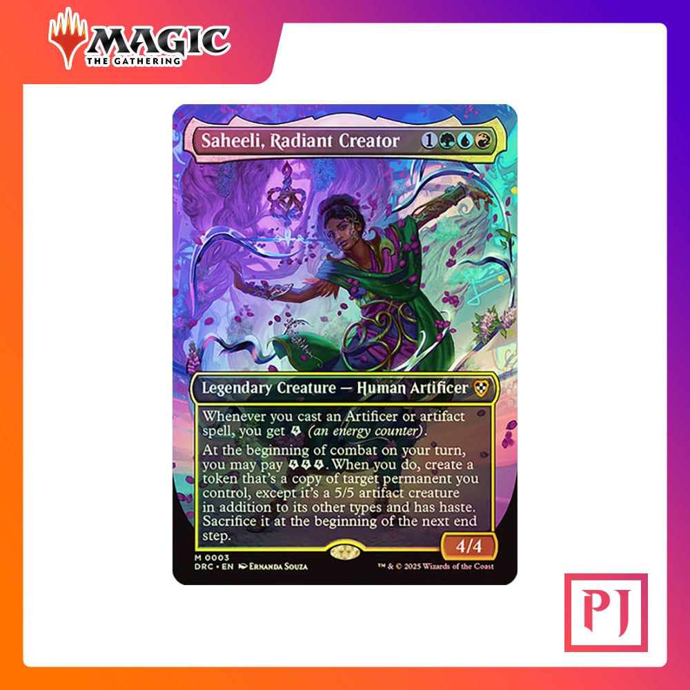 [MTG] Saheeli, Radiant Creator (Borderless) [DRC] [MULTI] [MYTHIC] [FOIL] [ENG] (การ์ดเมจิค / Magic the Gathering)