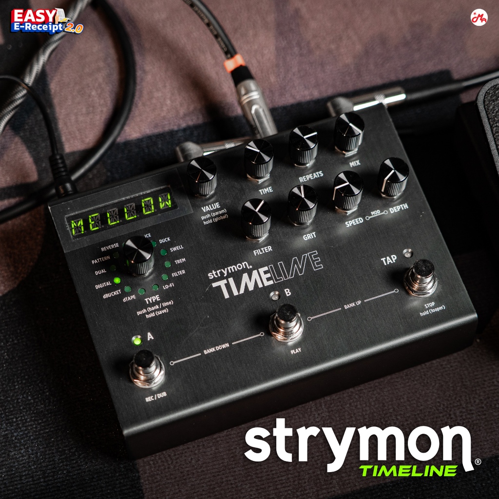 Strymon TimeLine เอฟเฟค Delay ที่มีฟังก์ชั่น Loop ในตัวได้ถึง 30 วินาที ประกันศูนย์ 1ปี Music Arms