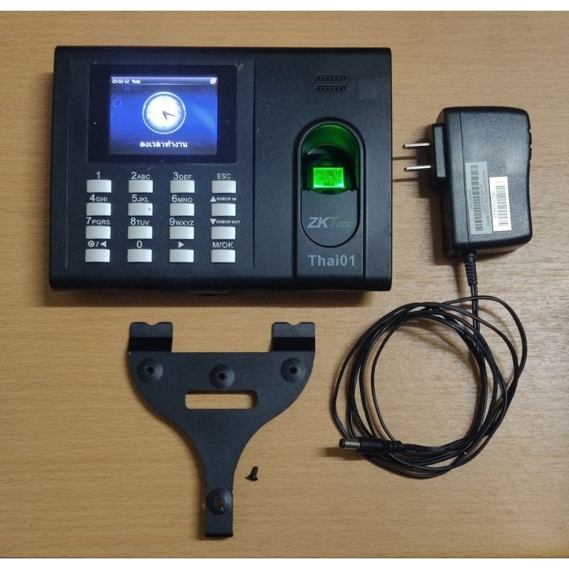 เครื่องสแกนนิ้ว Zkteco รุ่น Thai01 สแกนนิ้ว / รหัส มีแบตเตอรี่ในตัวเครื่อง (ไม่ติดล็อค) (สินค้ามือสอ