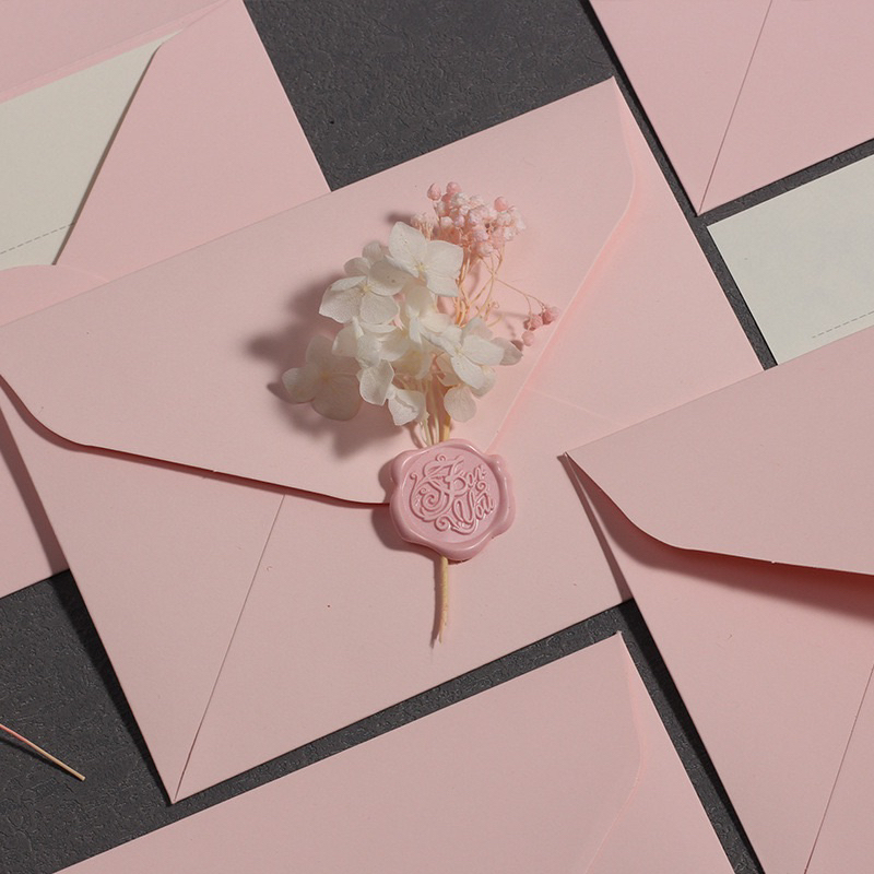 ซองใส่การ์ดสีชมพู | Pink Card Envelopes ไม่มีกระดาษจดหมาย