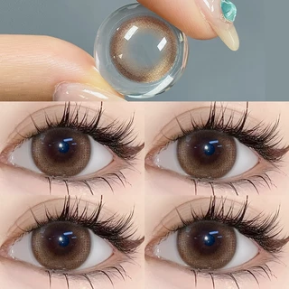 2คู่ลด ฿6!!3คู่ลด ฿11!!【-100°-600°】Midroo Natural เลนส์สวีท คอนแทคเลนส์สี Nano Brown ค่าสายตาสั้น 14.0mm-1คู่ รายเดือน
